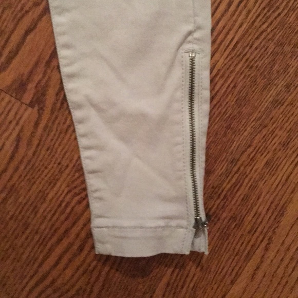 Joie light grey zipper accented skinny jeans - Picture 5 of 6